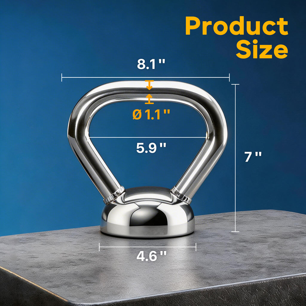 ARVIVO Adjustable Kettlebell Handle Set for Strength Training 10lb/20lb Home GYM Workout Sliver