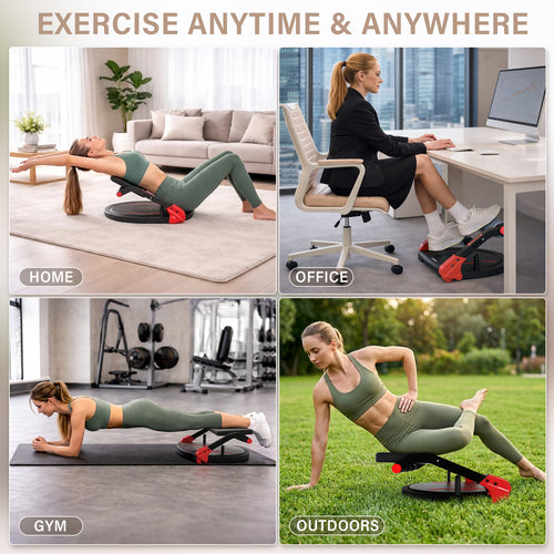 ARVIVO 5-in-1 ABMAX Sit Up Machine with Flat Backrest& Foam Roller 3 Adjustable Resistance Levels Ab Exercise Equipment for All Ages 330lbs