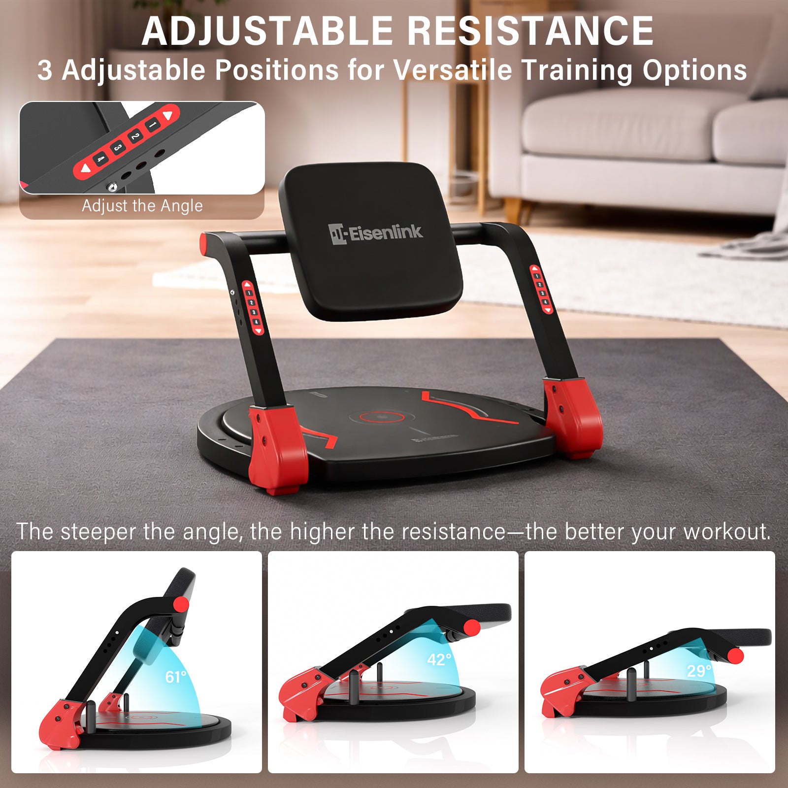 ARVIVO 5-in-1 ABMAX Sit Up Machine with Flat Backrest& Foam Roller 3 Adjustable Resistance Levels Ab Exercise Equipment for All Ages 330lbs