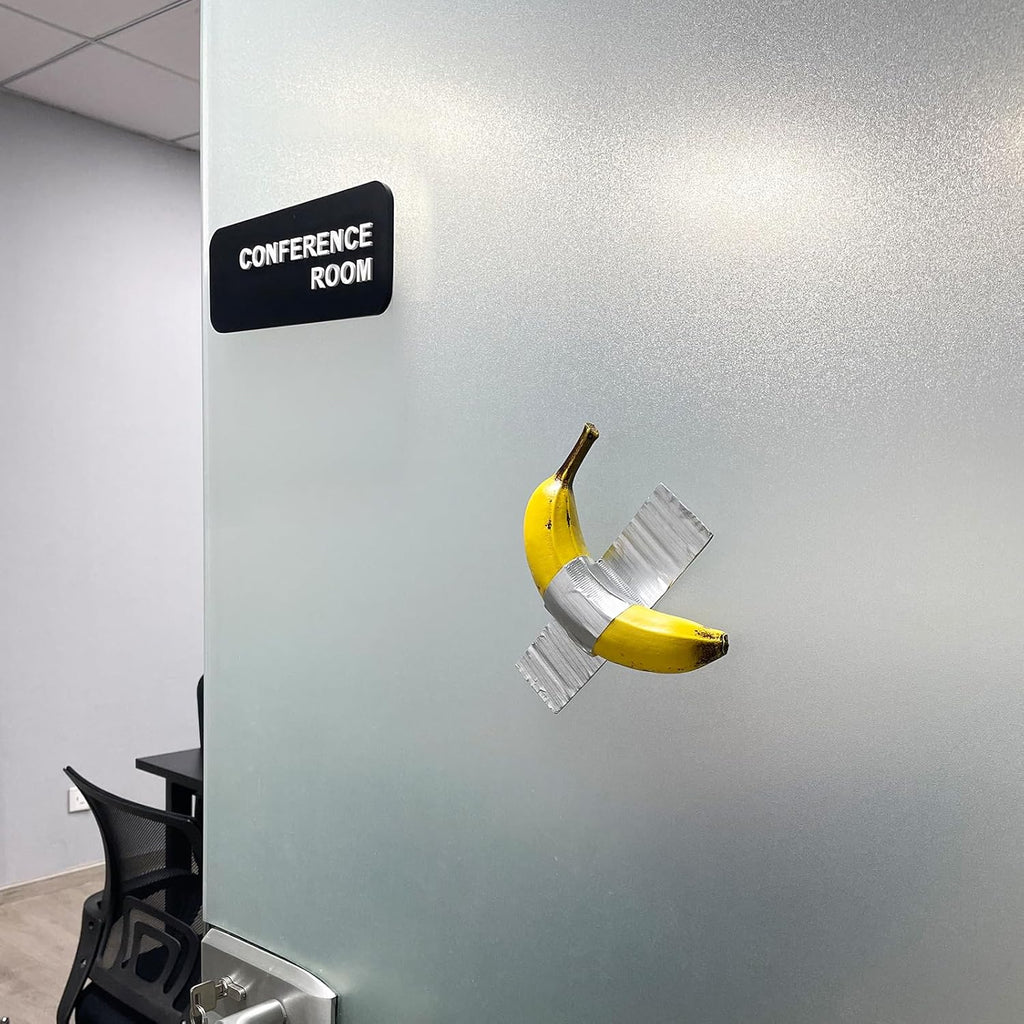 Duct Tape Banana, Handmade Banana Wall Sculpture, Fruit Sculpture Wall Decor, Resin Wall Hanging Decoration for Living Room Dining Room Bedroom Kitchen Office Home Gift for Men Women