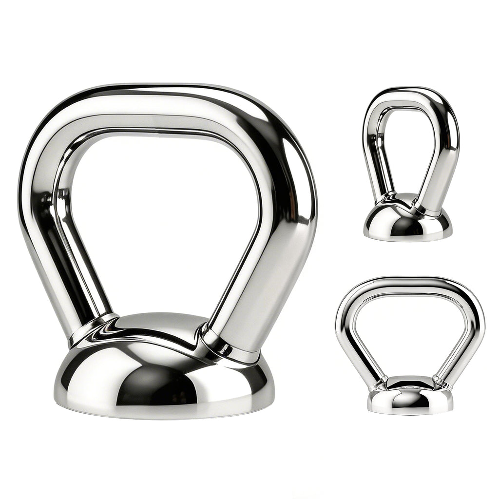 ARVIVO Adjustable Kettlebell Handle Set for Strength Training 10lb/20lb Home GYM Workout Sliver