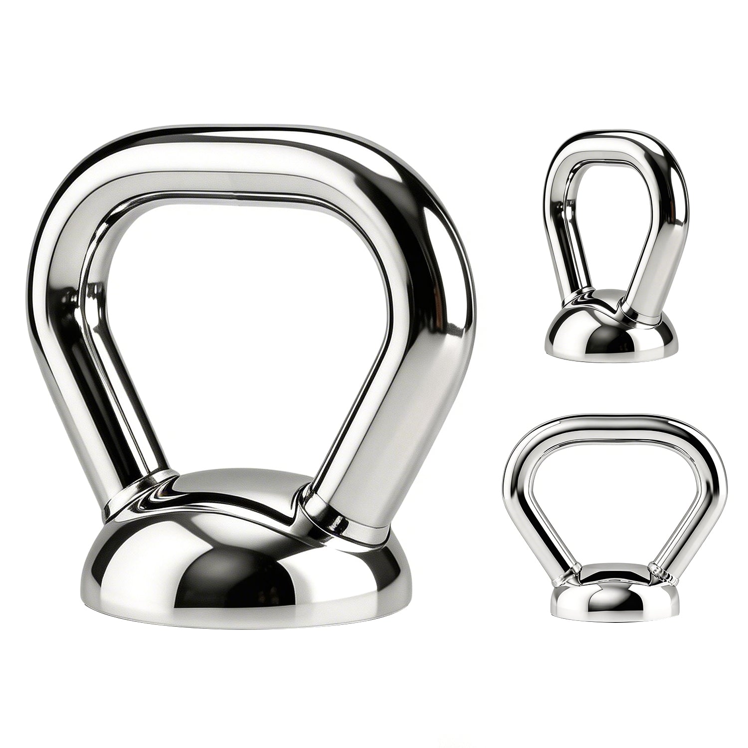 ARVIVO Adjustable Kettlebell Handle Set for Strength Training 10lb/20lb Home GYM Workout Sliver